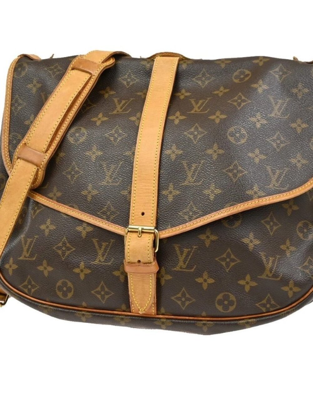 LOUIS VUITTON Saumur 35 Shoulder Bag Monogram Leather BN France M42254 16KD718